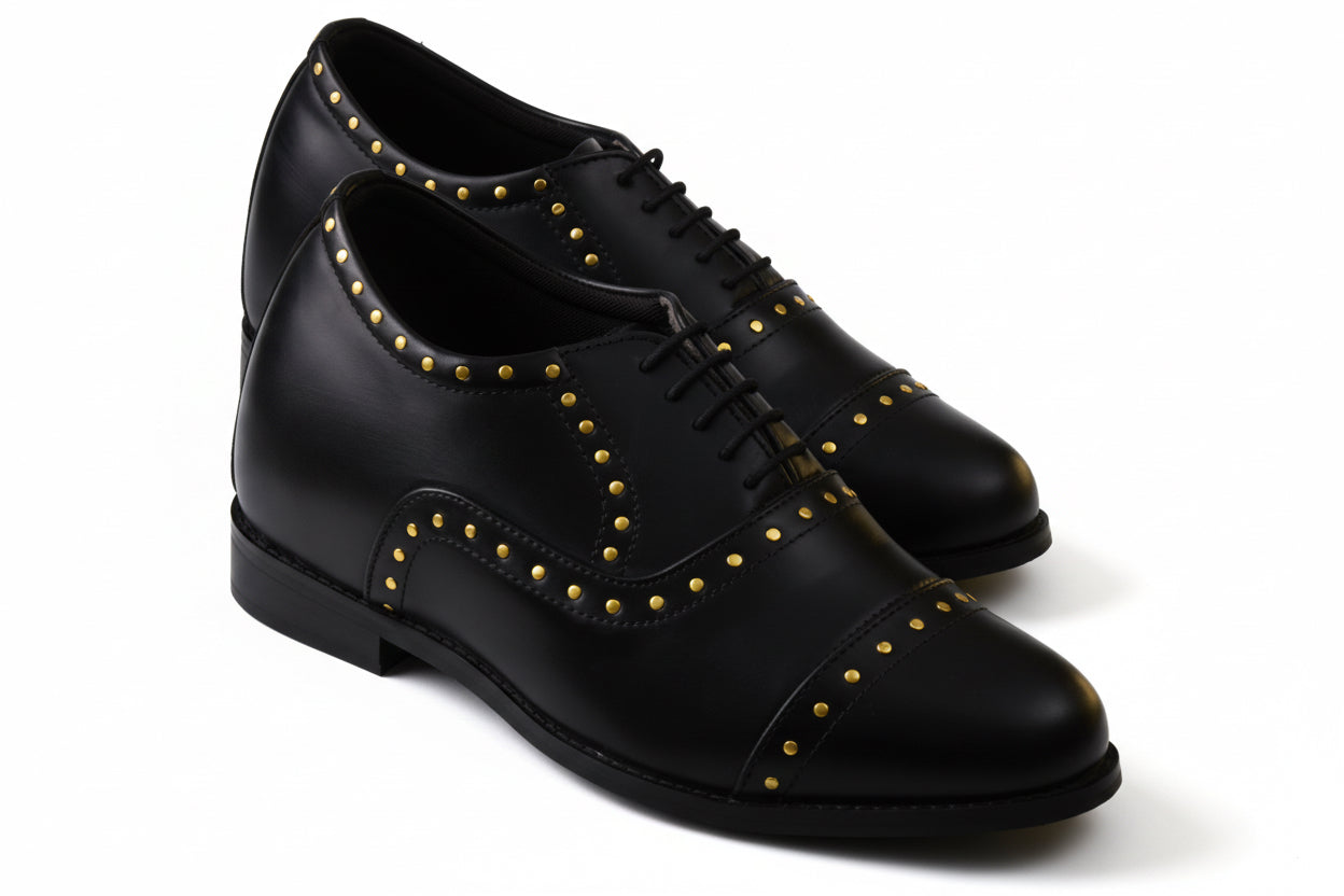 The Urban Chic is a designer elevator brogue crafted with a discreet 2.5 inch hidden lift. Built for formal dressing, smart casual styling, and elevated everyday wear, the silhouette combines classic brogue structure with contemporary comfort and handcrafted detailing.