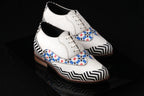 Udaipur is a designer elevator brogue crafted with a discreet 2.5 inch hidden lift, combining textured textile detailing with classic handcrafted construction. Designed for weddings, celebrations, formal dressing, and elevated smart casual wear, the silhouette blends timeless brogue structure with understated height enhancement and everyday comfort.