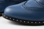 Modern elevator brogues styled with tailored menswear