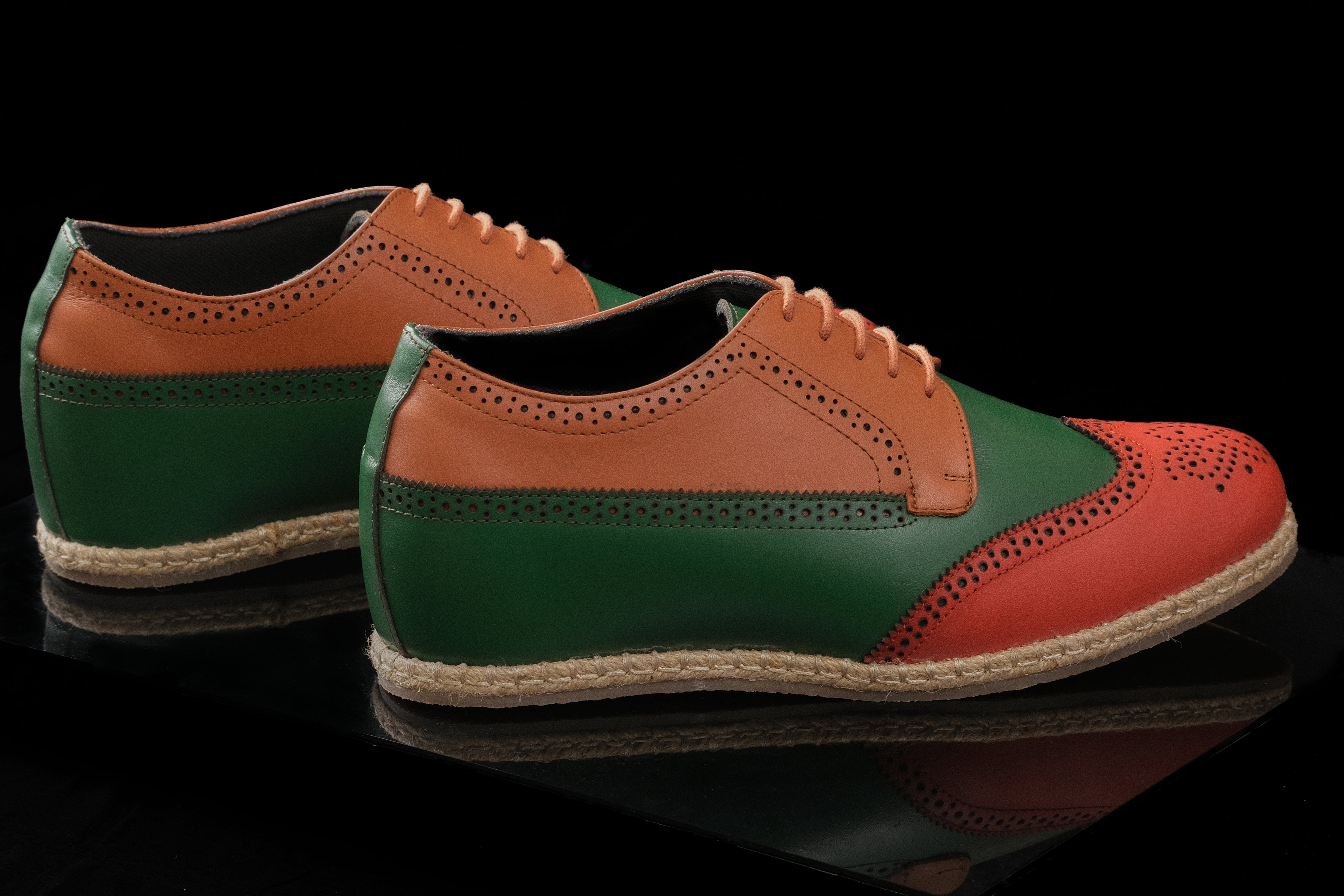 Heritage Blend is a designer elevator brogue crafted with a discreet 2.5 inch hidden lift, combining classic leather construction with textured handcrafted detailing. Designed for formal dressing, weddings, and elevated smart casual wear, the silhouette balances timeless brogue structure with modern comfort and understated height enhancement. side view