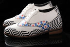 Textured designer brogues with a discreet 2.5 inch hidden lift. Crafted for weddings, celebrations, and elevated formal dressing by Boylift. Classic white shoe. 